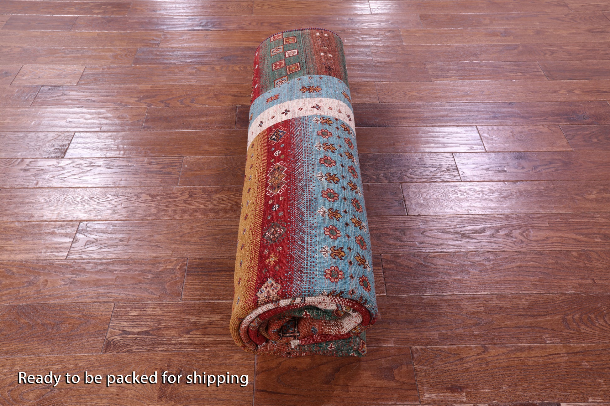 Persian Tribal Gabbeh Hand Knotted Wool Rug - 6' 10" X 9' 11" - Golden Nile