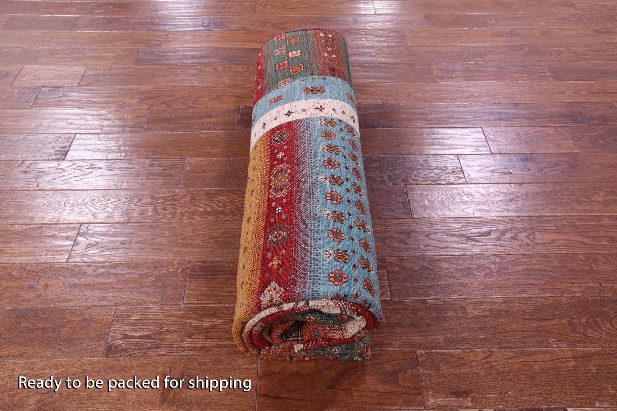 Persian Tribal Gabbeh Hand Knotted Wool Rug - 6' 10" X 9' 11" - Golden Nile