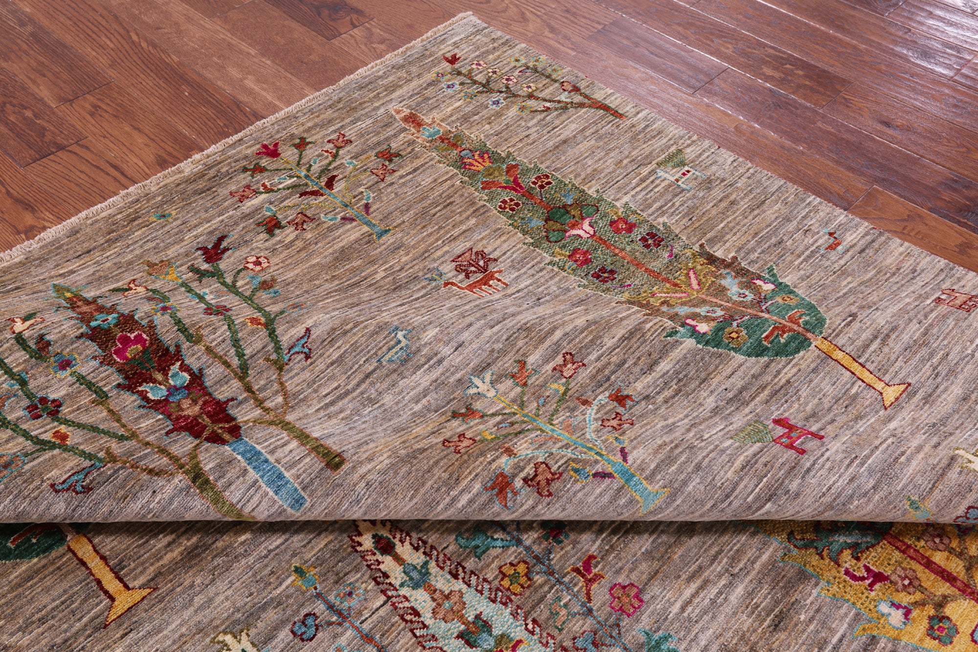 Persian Tribal Gabbeh Hand Knotted Wool Rug - 6' 11" X 9' 10" - Golden Nile