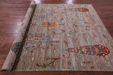 Persian Tribal Gabbeh Hand Knotted Wool Rug - 6' 11" X 9' 10" - Golden Nile