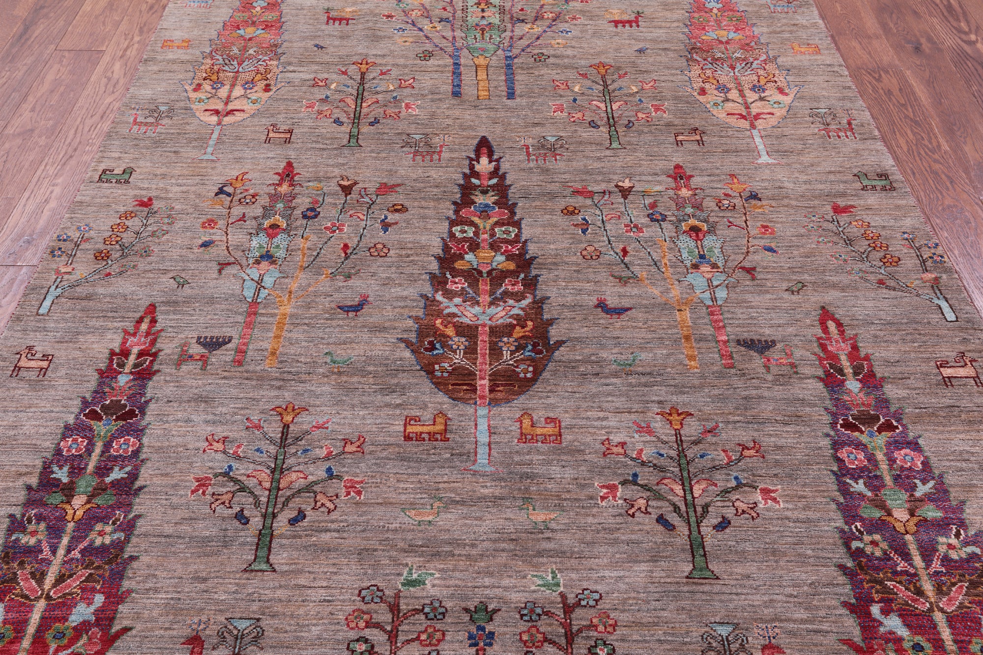 Persian Tribal Gabbeh Hand Knotted Wool Rug - 5' 10" X 8' 0" - Golden Nile