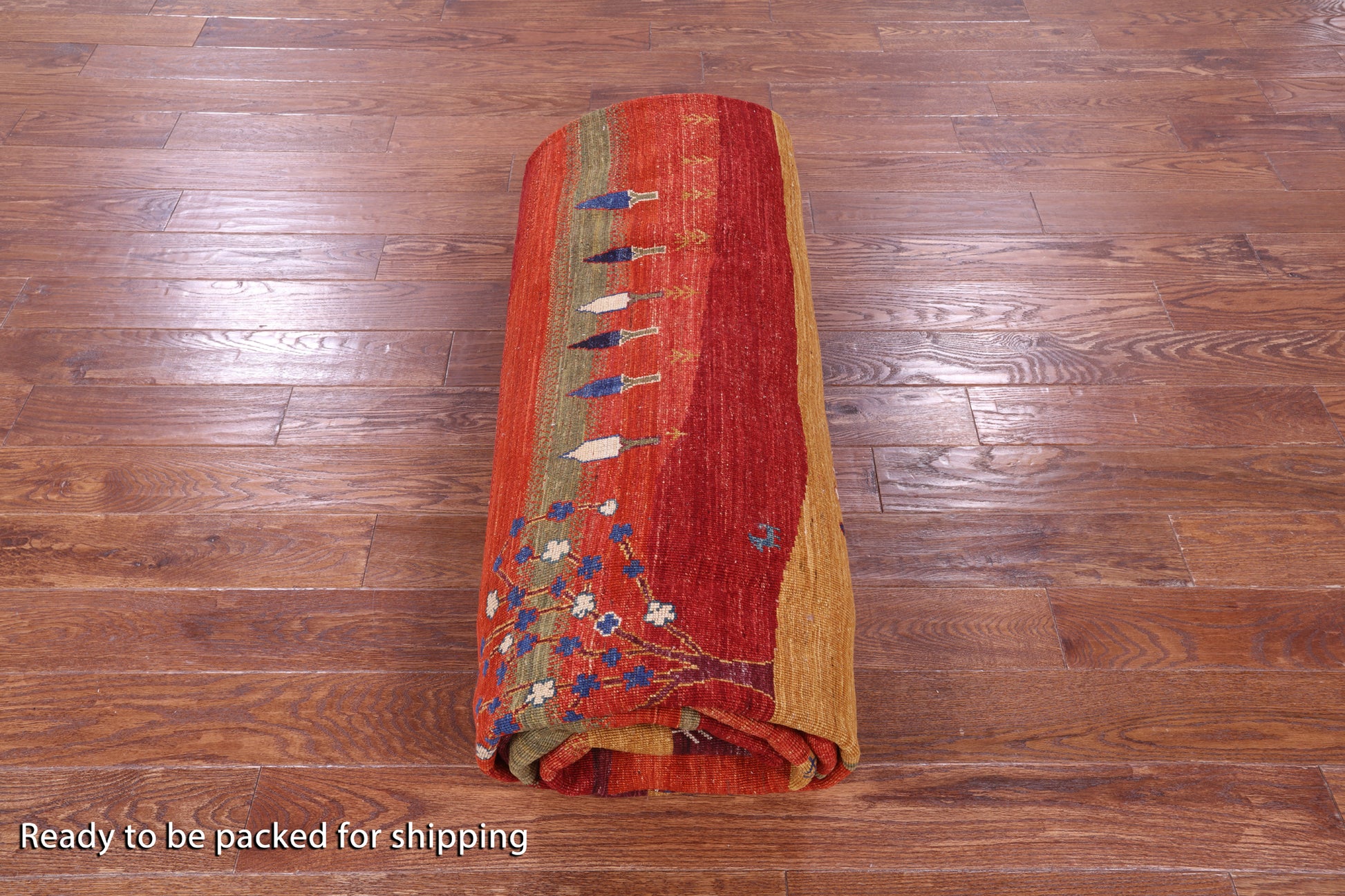 Tribal Persian Gabbeh Hand Knotted Wool Rug - 9' 9" X 13' 3" - Golden Nile