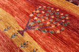 Tribal Persian Gabbeh Hand Knotted Wool Rug - 9' 9" X 13' 3" - Golden Nile