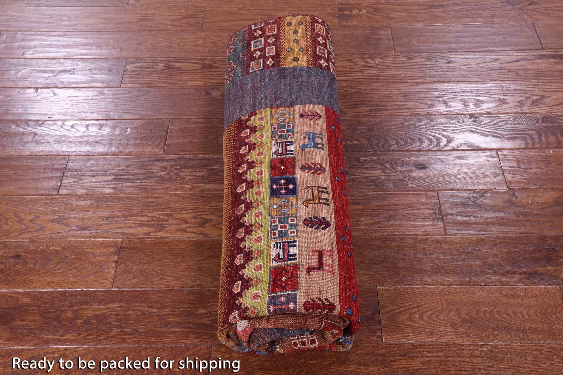 Tribal Persian Gabbeh Hand Knotted Wool Rug - 5' 8" X 7' 11" - Golden Nile