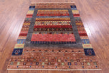 Tribal Persian Gabbeh Hand Knotted Wool Rug - 5' 8" X 7' 11" - Golden Nile