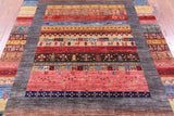 Tribal Persian Gabbeh Hand Knotted Wool Rug - 5' 8" X 7' 11" - Golden Nile