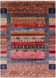 Tribal Persian Gabbeh Hand Knotted Wool Rug - 5' 8" X 7' 11" - Golden Nile