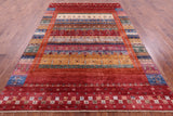 Persian Gabbeh Tribal Handmade Wool Rug - 7' 0" X 10' 3" - Golden Nile