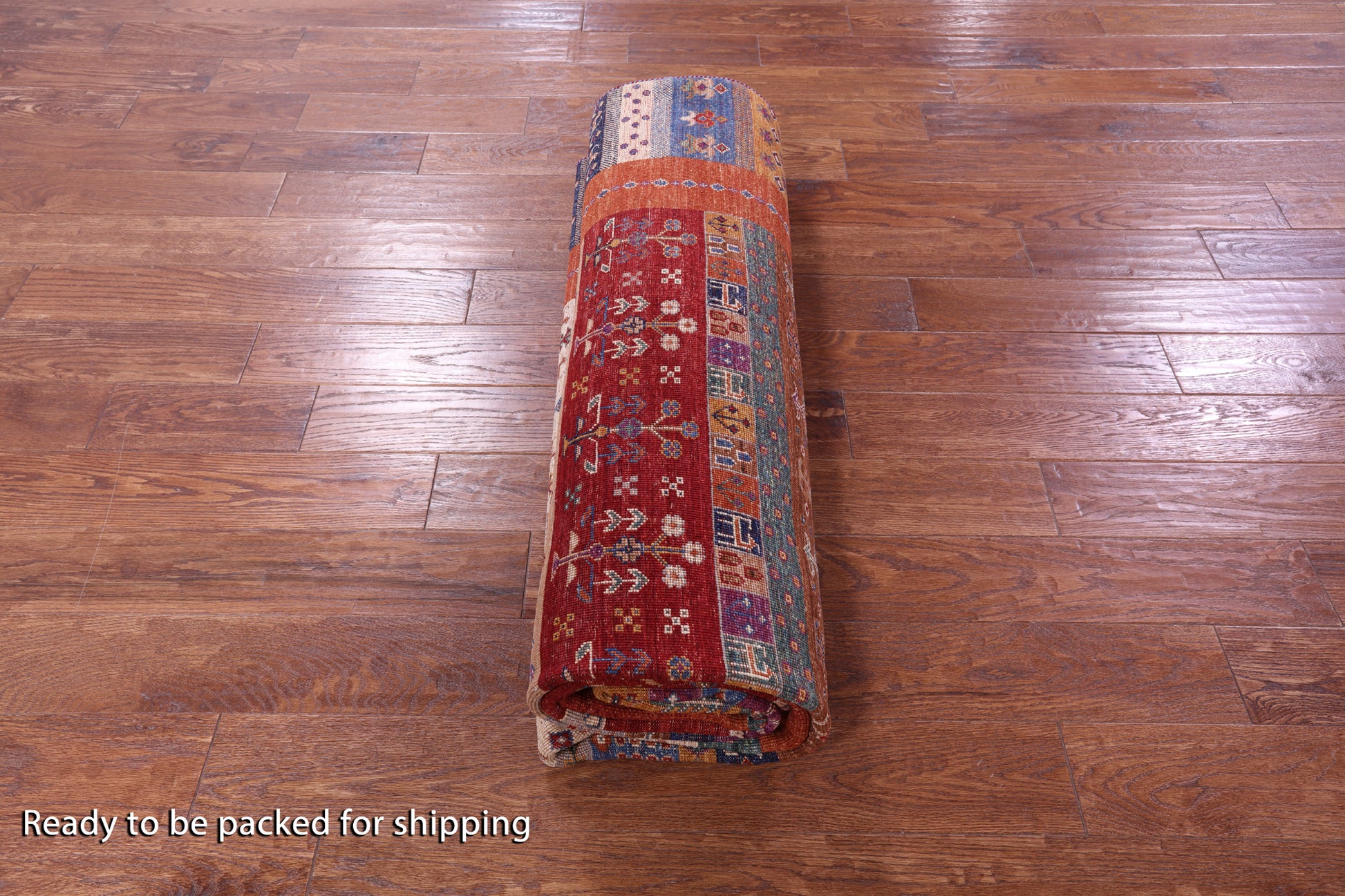 Persian Gabbeh Tribal Handmade Wool Rug - 7' 0" X 10' 3" - Golden Nile
