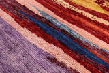 Tribal Persian Gabbeh Hand Knotted Wool Rug - 7' 10" X 9' 8" - Golden Nile
