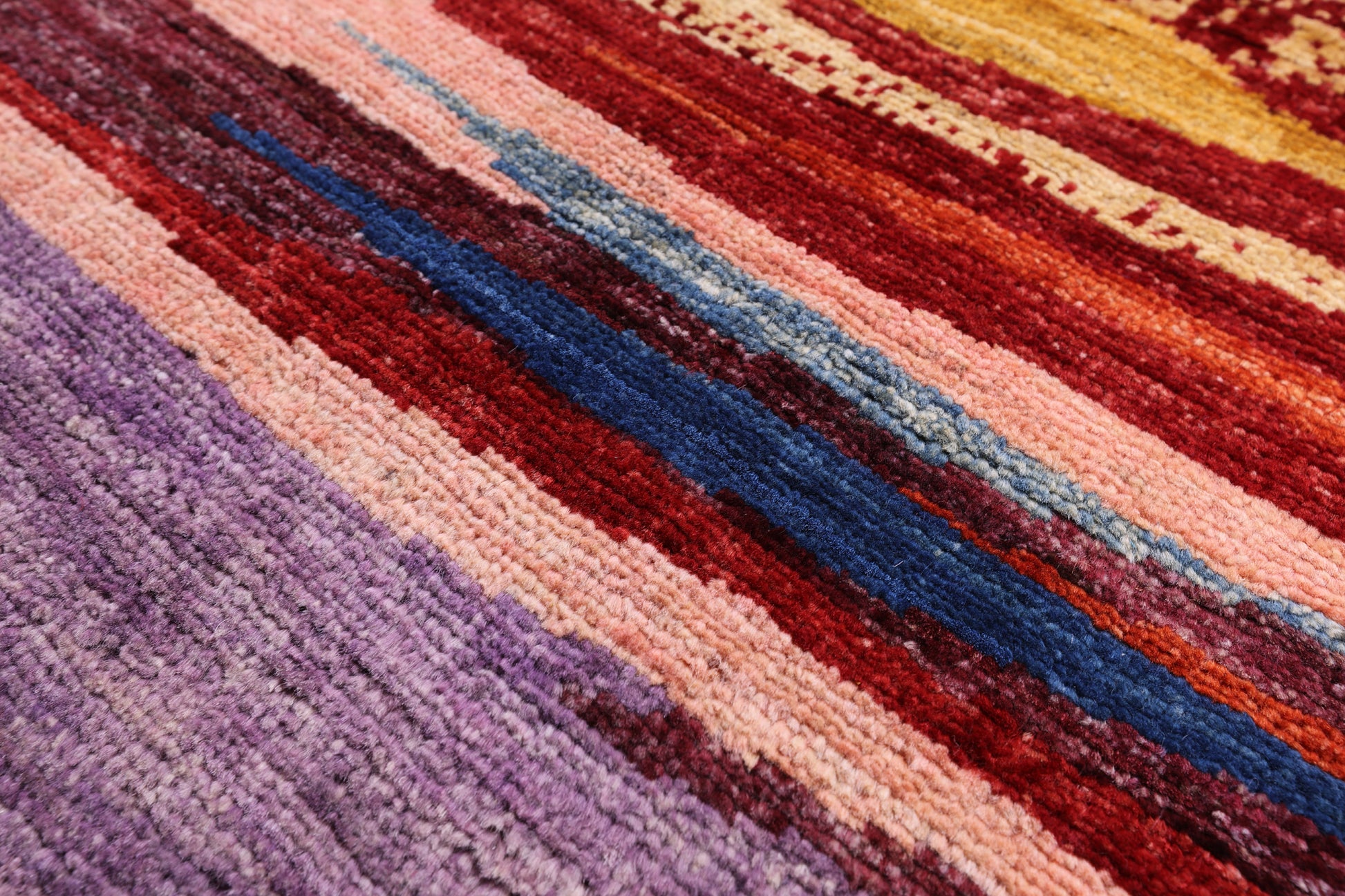 Tribal Persian Gabbeh Hand Knotted Wool Rug - 7' 10" X 9' 8" - Golden Nile