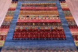 Persian Gabbeh Tribal Hand Knotted Wool Rug - 5' 9" X 7' 11" - Golden Nile