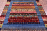 Persian Gabbeh Tribal Hand Knotted Wool Rug - 5' 9" X 7' 11" - Golden Nile
