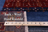 Persian Gabbeh Tribal Hand Knotted Wool Rug - 5' 9" X 7' 11" - Golden Nile