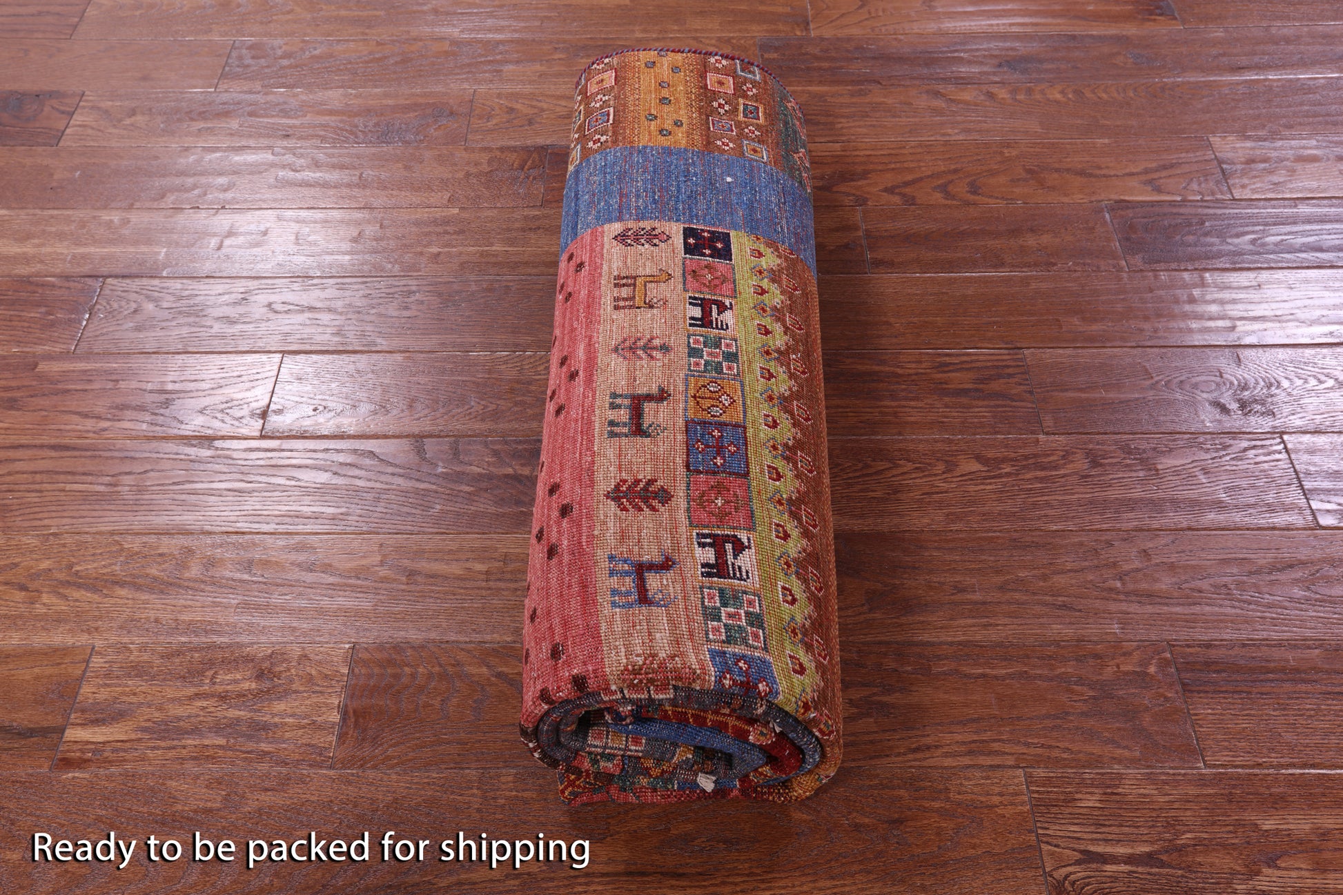 Persian Gabbeh Tribal Hand Knotted Wool Rug - 5' 9" X 7' 11" - Golden Nile