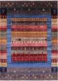 Persian Gabbeh Tribal Hand Knotted Wool Rug - 5' 9" X 7' 11" - Golden Nile