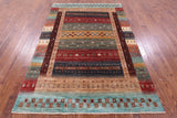 Persian Gabbeh Tribal Handmade Wool Rug - 5' 8" X 8' 4" - Golden Nile