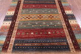 Persian Gabbeh Tribal Handmade Wool Rug - 5' 8" X 8' 4" - Golden Nile
