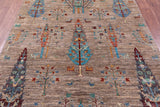 Persian Gabbeh Tribal Hand Knotted Wool Rug - 5' 8" X 7' 8" - Golden Nile