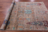 Persian Gabbeh Tribal Hand Knotted Wool Rug - 5' 8" X 7' 8" - Golden Nile