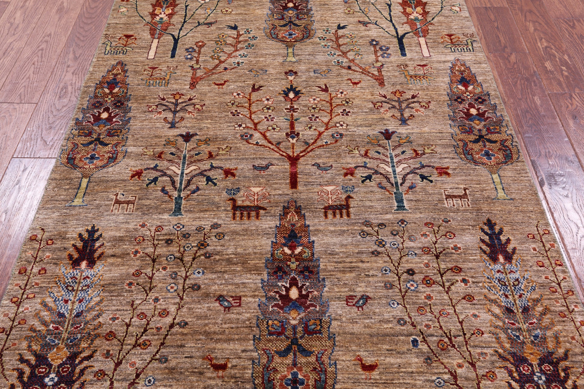 Tribal Persian Gabbeh Hand Knotted Wool Rug - 4' 2" X 6' 2" - Golden Nile