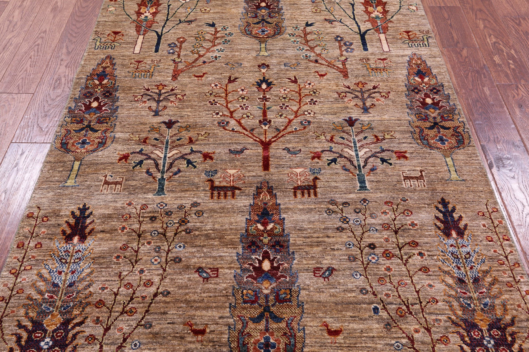 Tribal Persian Gabbeh Hand Knotted Wool Rug - 4' 2" X 6' 2" - Golden Nile