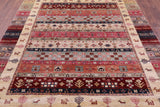 Persian Gabbeh Tribal Hand Knotted Wool Rug - 6' 7" X 10' 0" - Golden Nile