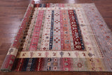 Persian Gabbeh Tribal Hand Knotted Wool Rug - 6' 7" X 10' 0" - Golden Nile