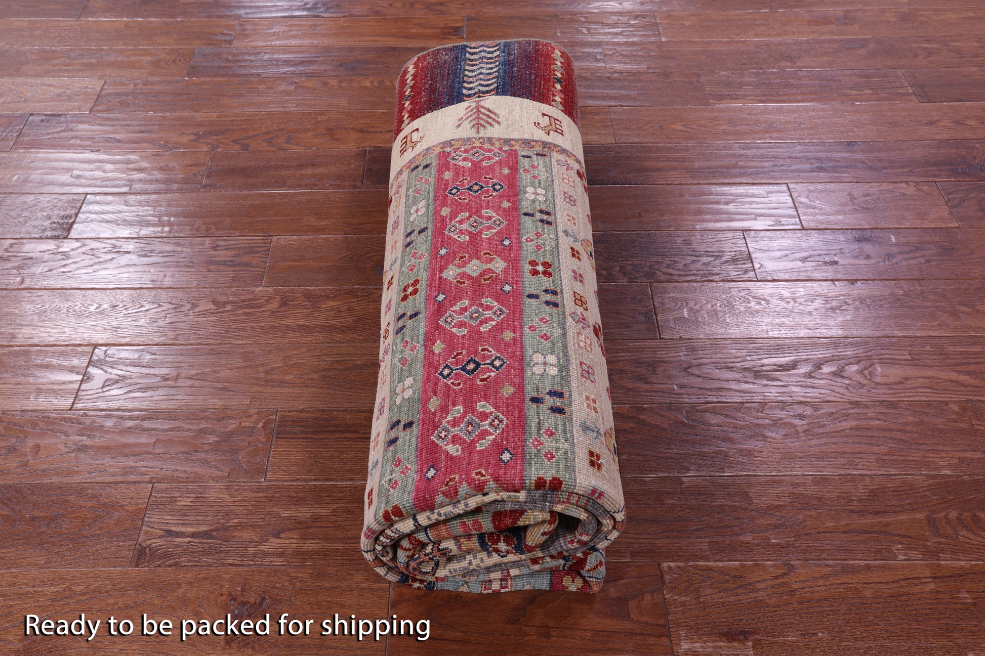 Persian Gabbeh Tribal Hand Knotted Wool Rug - 6' 7" X 10' 0" - Golden Nile