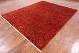 William Morris Handmade Wool Rug - 7' 10" X 9' 6" - Golden Nile