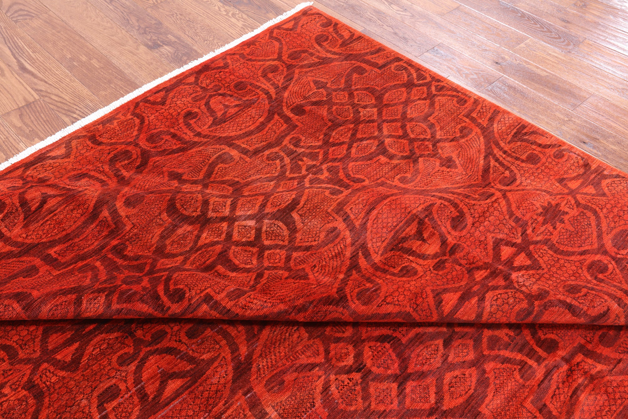 William Morris Handmade Wool Rug - 7' 10" X 9' 6" - Golden Nile