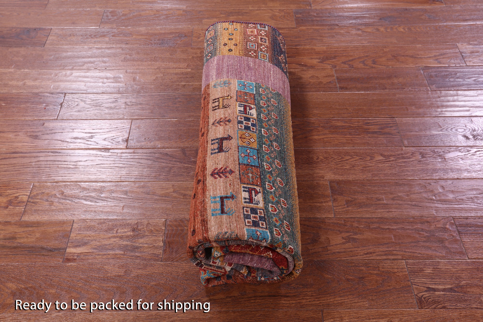 Persian Gabbeh Tribal Hand Knotted Wool Rug - 5' 7" X 8' 2" - Golden Nile