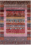 Persian Gabbeh Tribal Hand Knotted Wool Rug - 5' 7" X 8' 2" - Golden Nile