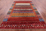 Persian Gabbeh Tribal Hand Knotted Wool Rug - 6' 10" X 9' 10" - Golden Nile