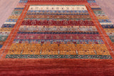 Persian Gabbeh Tribal Hand Knotted Wool Rug - 6' 10" X 9' 10" - Golden Nile
