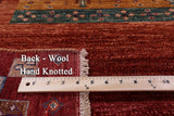 Persian Gabbeh Tribal Hand Knotted Wool Rug - 6' 10" X 9' 10" - Golden Nile