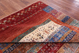 Persian Gabbeh Tribal Hand Knotted Wool Rug - 6' 10" X 9' 10" - Golden Nile