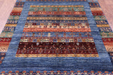 Persian Gabbeh Tribal Hand Knotted Wool Rug - 5' 1" X 6' 8" - Golden Nile