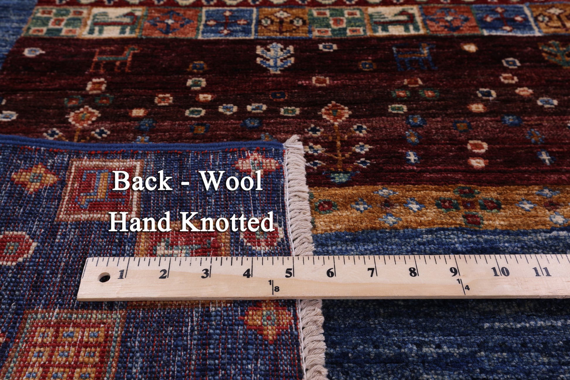 Persian Gabbeh Tribal Hand Knotted Wool Rug - 5' 1" X 6' 8" - Golden Nile