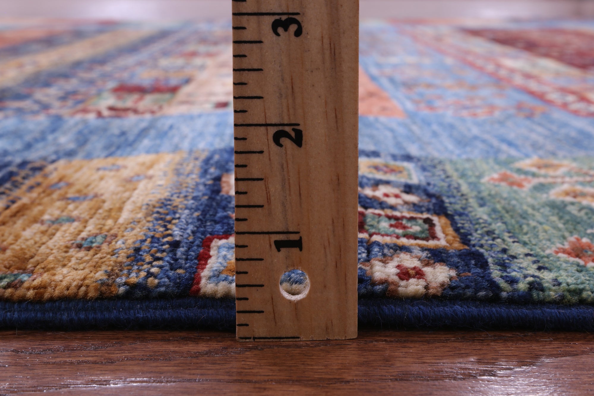 Persian Gabbeh Tribal Hand Knotted Wool Rug - 5' 1" X 6' 8" - Golden Nile