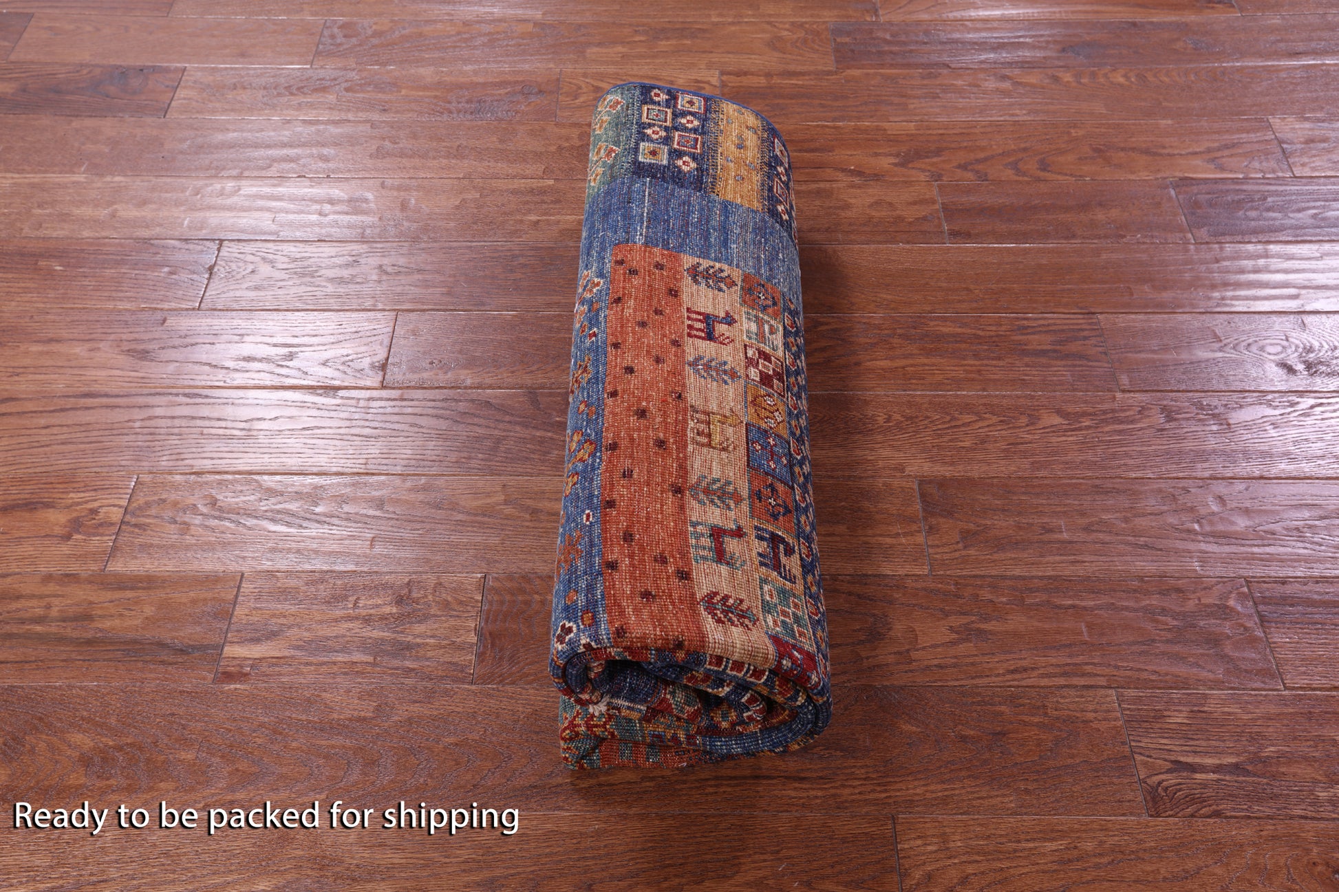 Persian Gabbeh Tribal Hand Knotted Wool Rug - 5' 1" X 6' 8" - Golden Nile