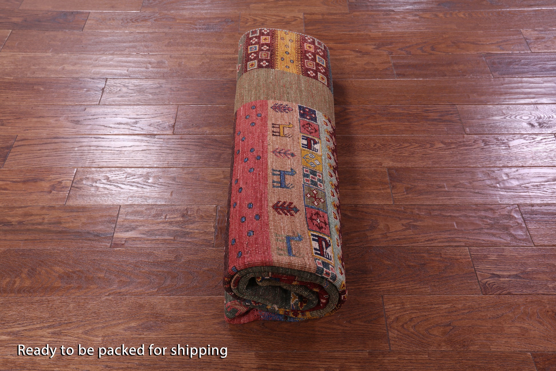 Persian Gabbeh Tribal Hand Knotted Wool Rug - 5' 7" X 8' 0" - Golden Nile