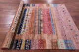 Persian Gabbeh Tribal Hand Knotted Wool Rug - 5' 7" X 7' 10" - Golden Nile