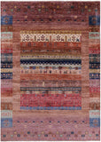 Persian Gabbeh Tribal Hand Knotted Wool Rug - 5' 7" X 7' 10" - Golden Nile