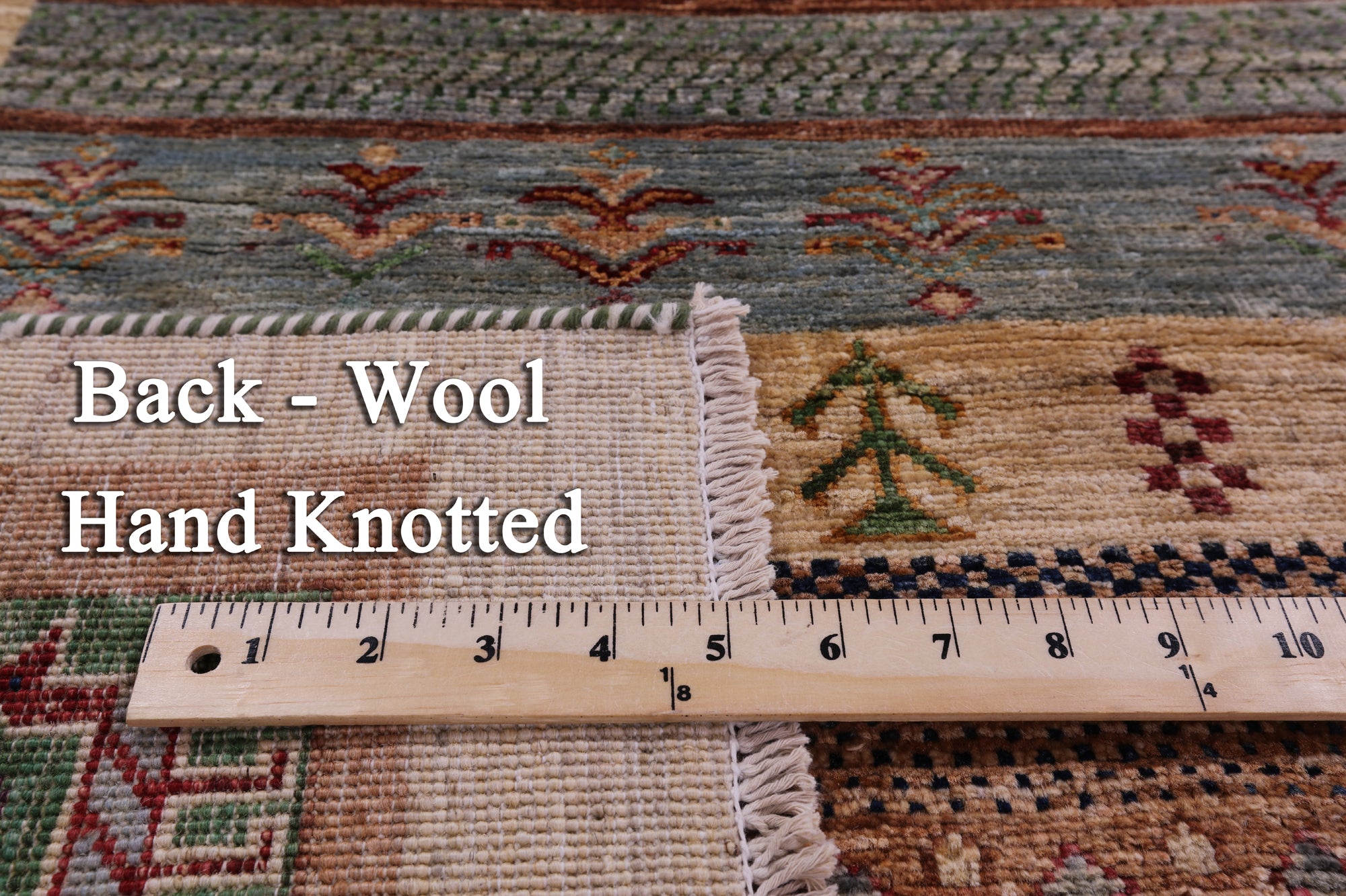 Persian Tribal Gabbeh Hand Knotted Wool Rug - 5' 0" X 6' 7" - Golden Nile