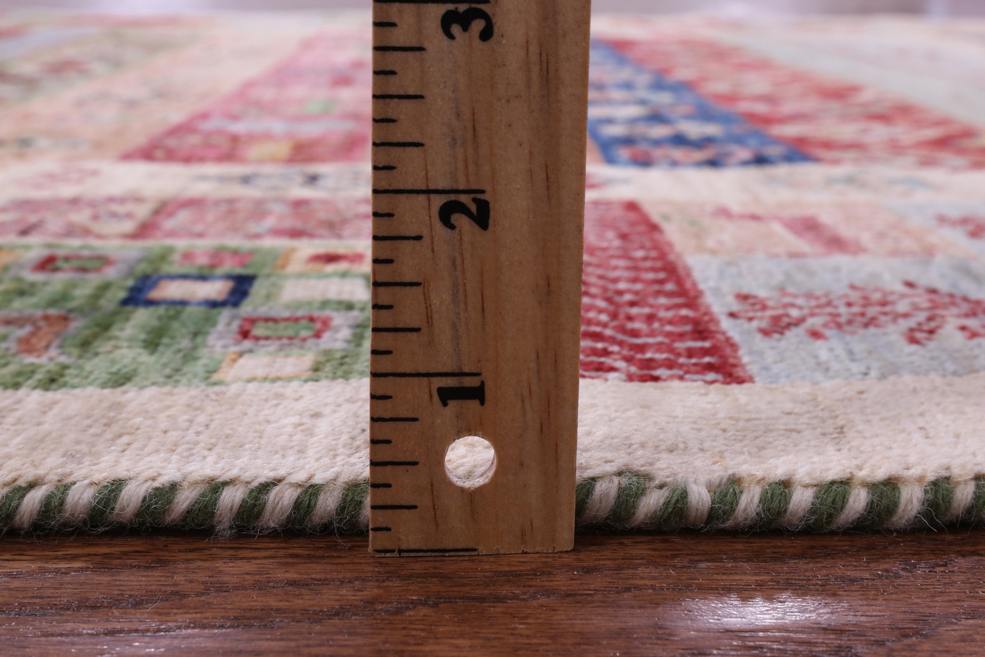 Persian Tribal Gabbeh Hand Knotted Wool Rug - 5' 0" X 6' 7" - Golden Nile