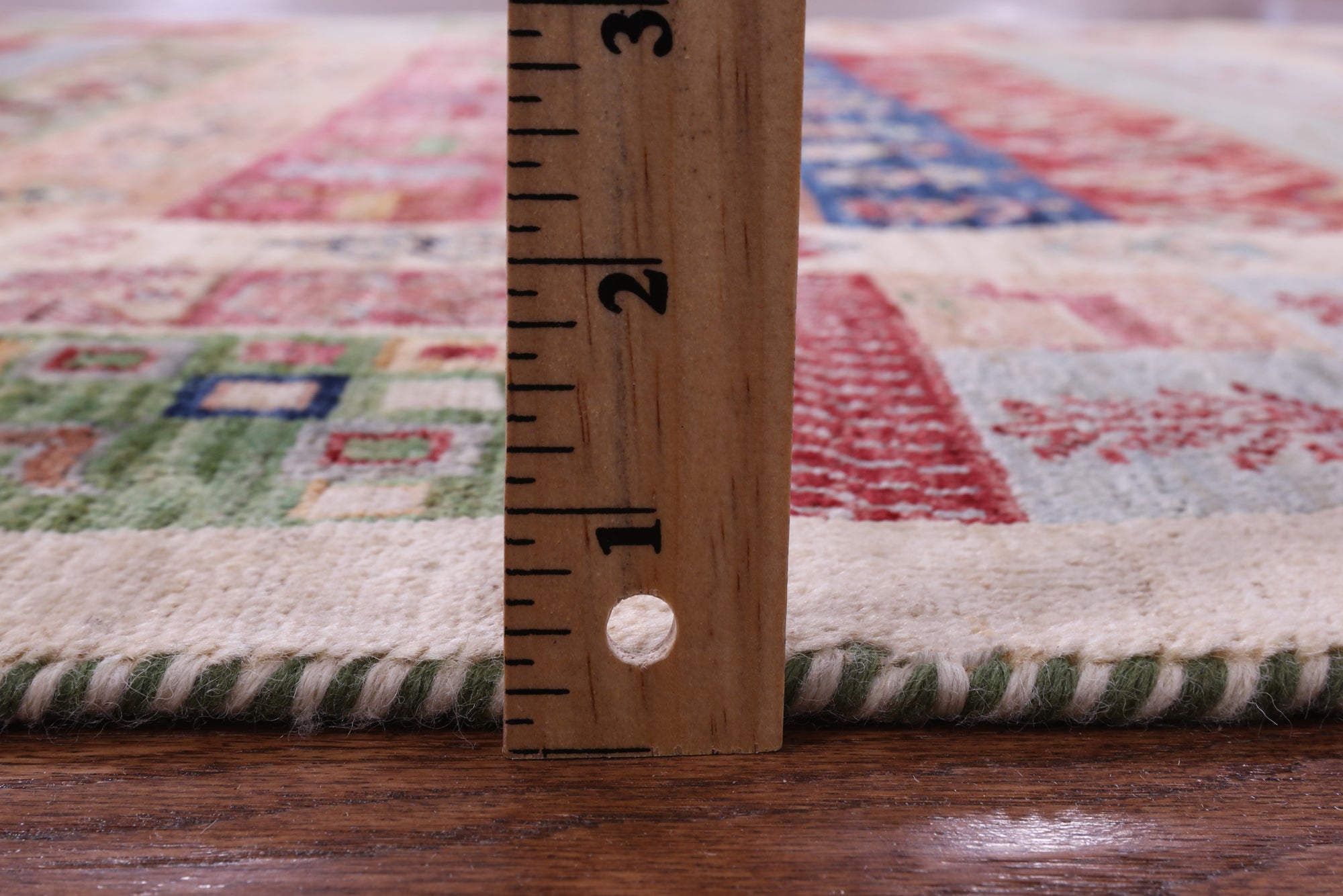 Persian Tribal Gabbeh Hand Knotted Wool Rug - 5' 0" X 6' 7" - Golden Nile