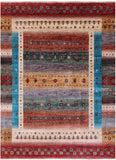 Persian Tribal Gabbeh Hand Knotted Wool Rug - 5' 1" X 6' 10" - Golden Nile