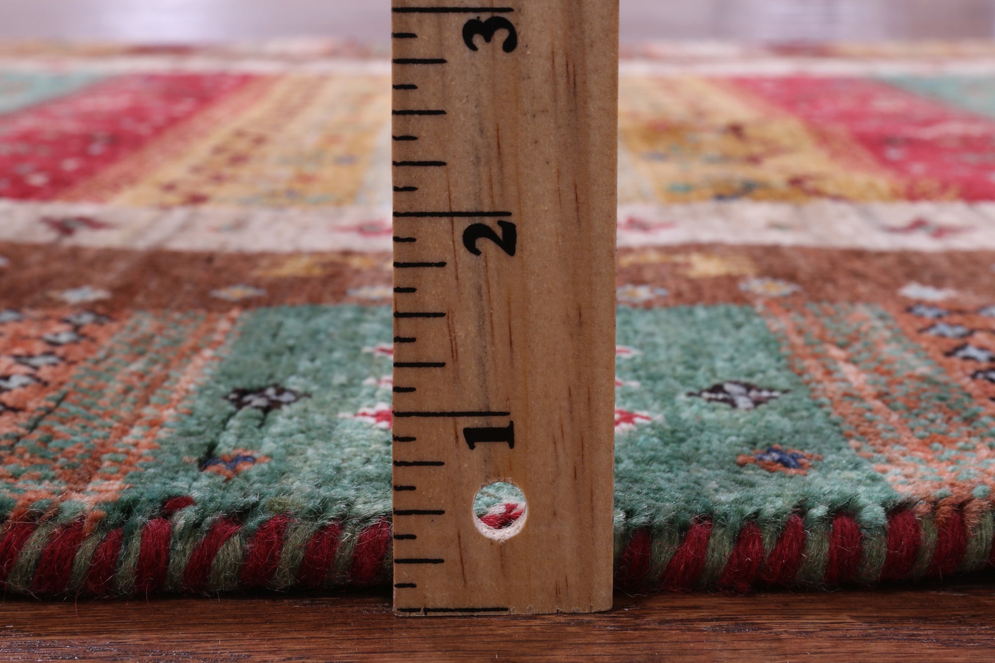 Tribal Persian Gabbeh Hand Knotted Wool Rug - 3' 3" X 5' 2" - Golden Nile