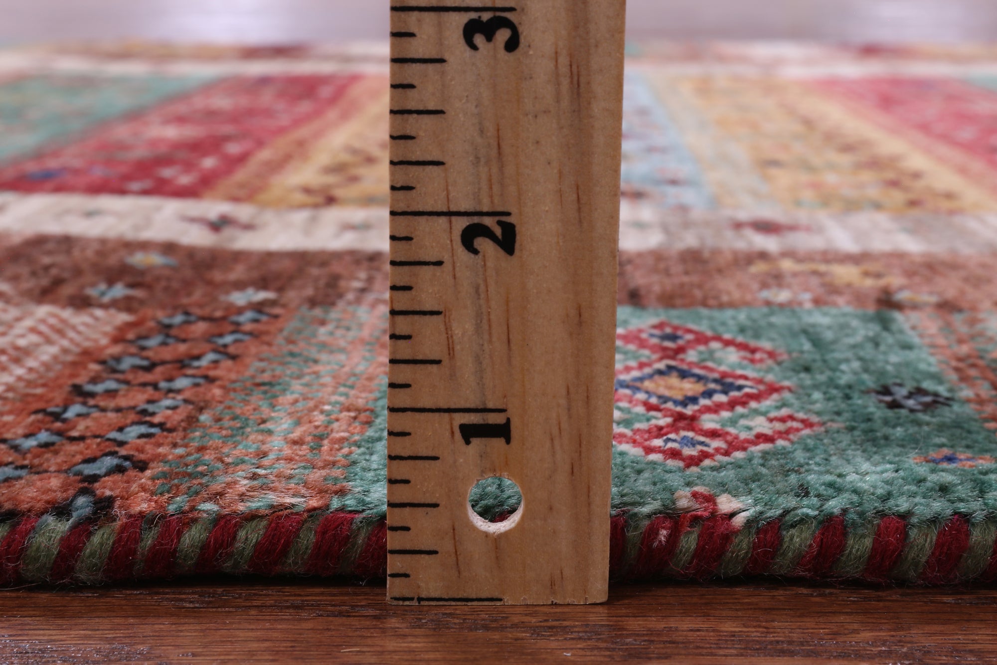 Persian Tribal Gabbeh Hand Knotted Wool Rug - 3' 4" X 5' 1" - Golden Nile